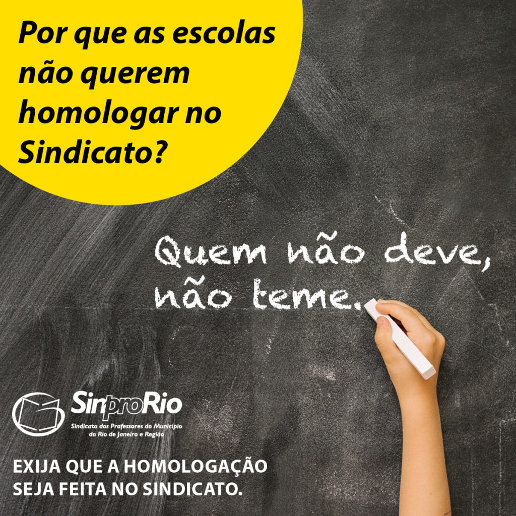 Homologação é no Sindicato!