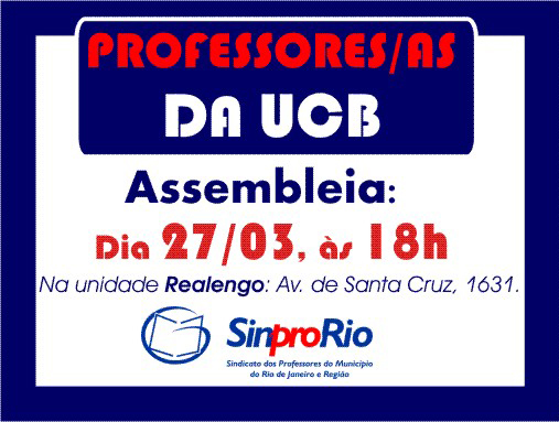RESULTADO DA ASSEMBLEIA DOS PROFESSORES DA UCB: