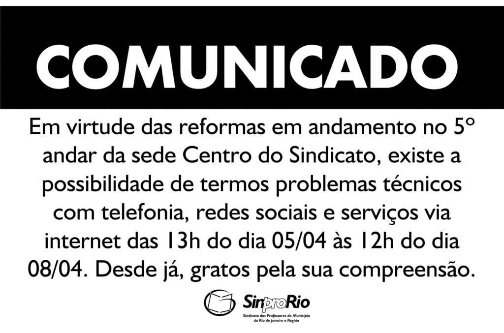 Obra no sindicato pode causar problemas na telefonia e internet