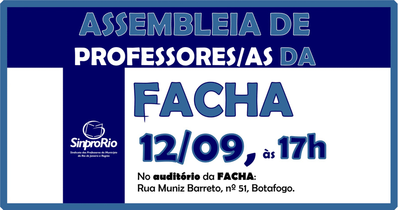 Facha: assembleia de professores/as dia 12/09