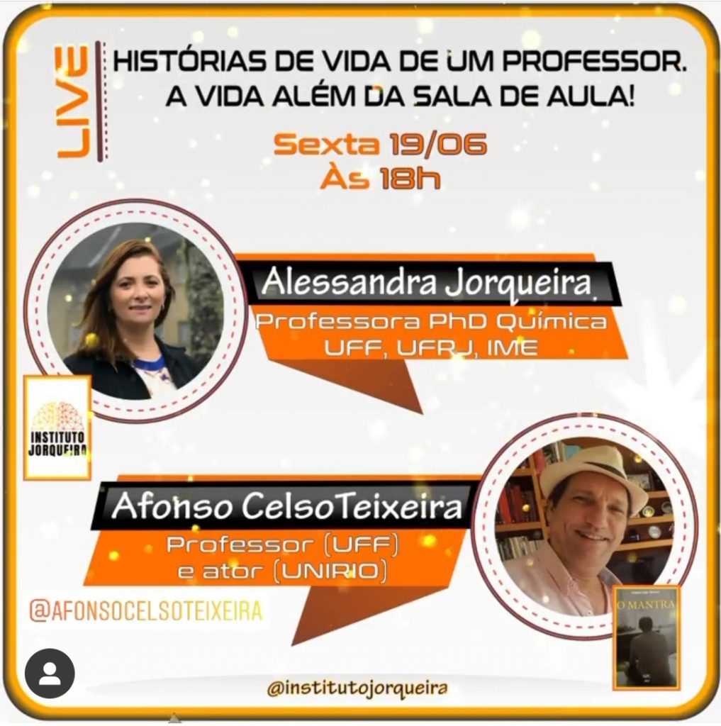 Live: “Histórias de Vida de um Professor. A vida Além da Sala de Aula” – 19/06