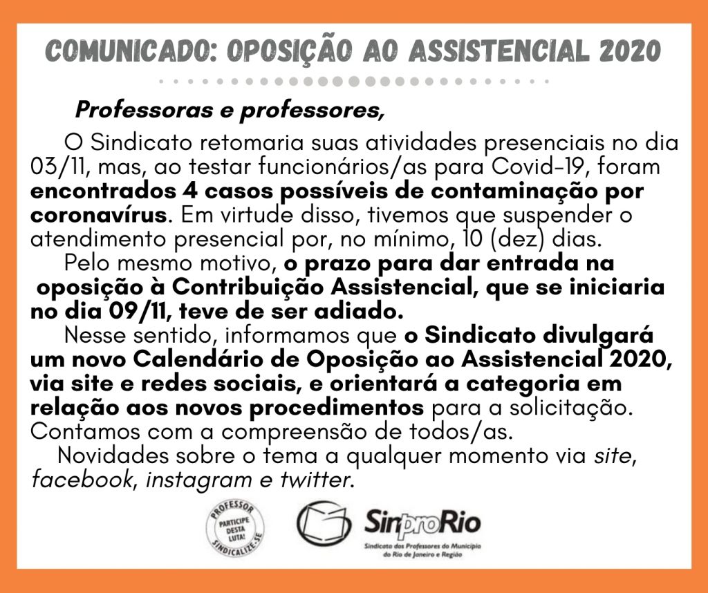 Oposição ao Assistencial: novo calendário em breve