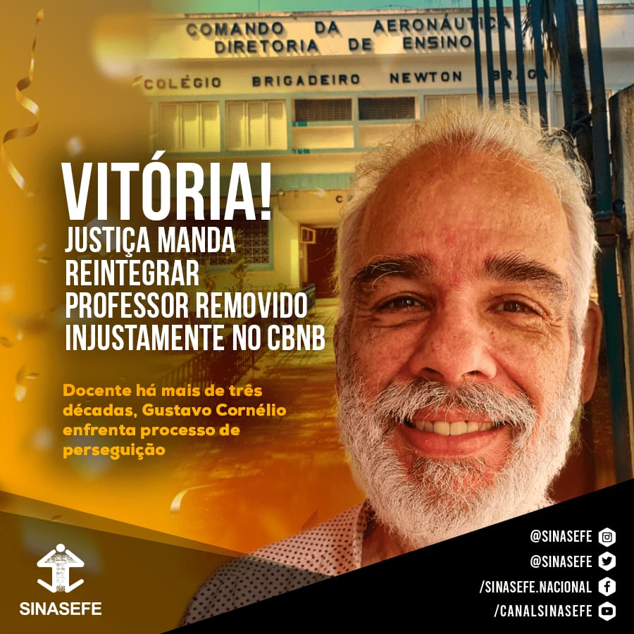 Vitória! Justiça manda reintegrar prof. removido injustamente no CBNB