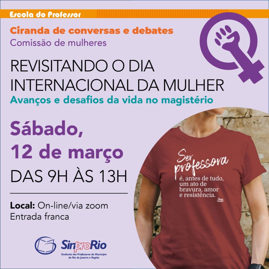 ‘Revisitando o Dia Internacional da Mulher’: debate dia 12/3, às 9h!