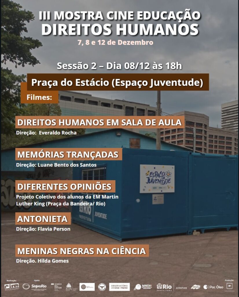 III Mostra Cine Educação: Direitos Humanos, dia 7, 8 e 12 de dezembro