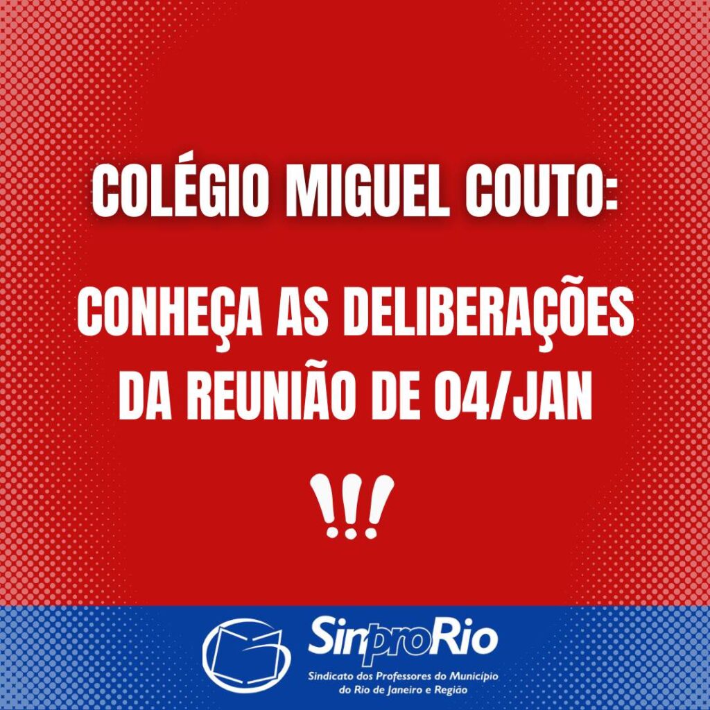 Reunião de demitidos/as do Col. Miguel Couto delibera por ingressar com ações na Justiça