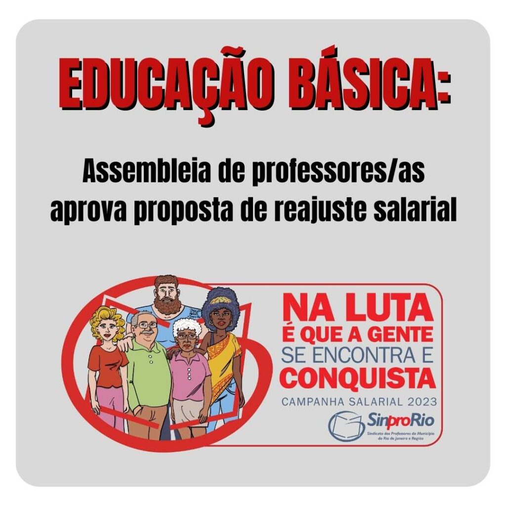 Camp. Salarial 2023 – Ed. Básica: assembleia aprova proposta de reajuste salarial