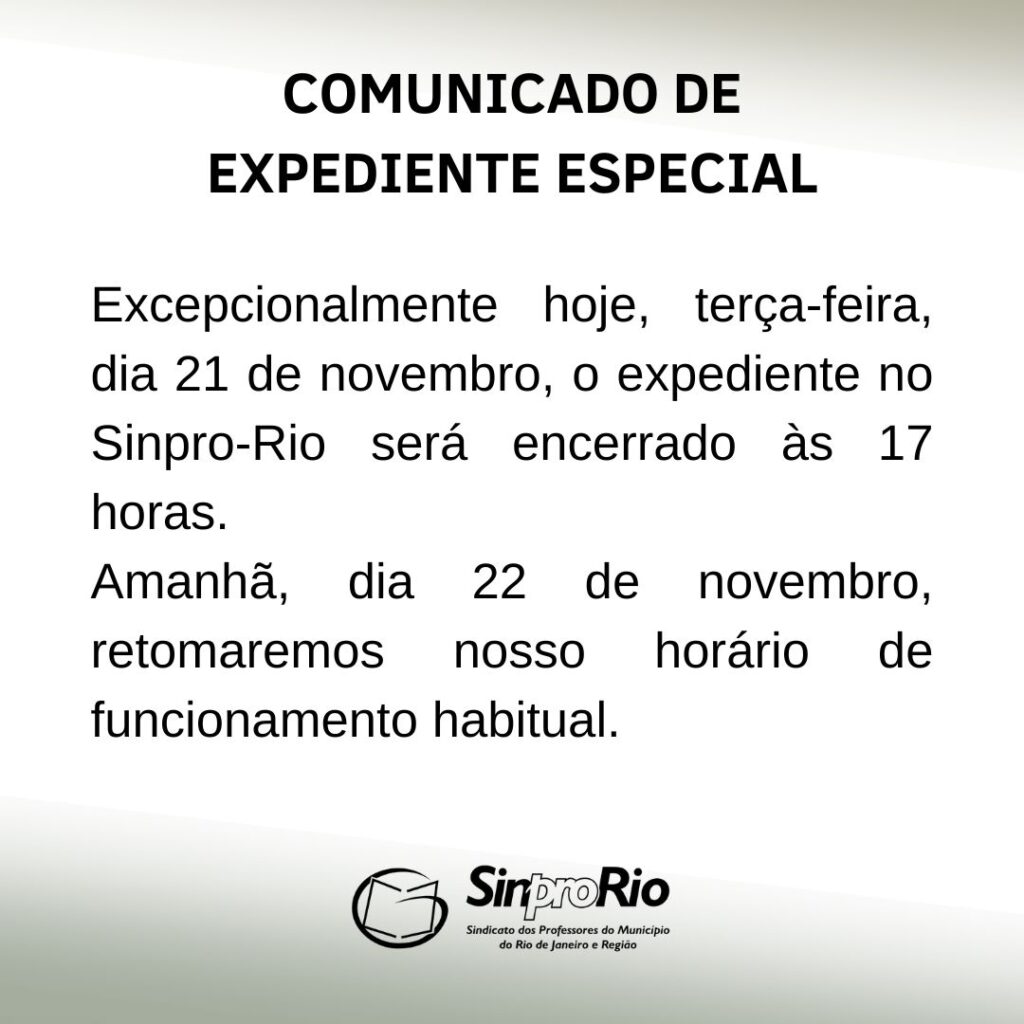 Comunicado de Expediente Especial