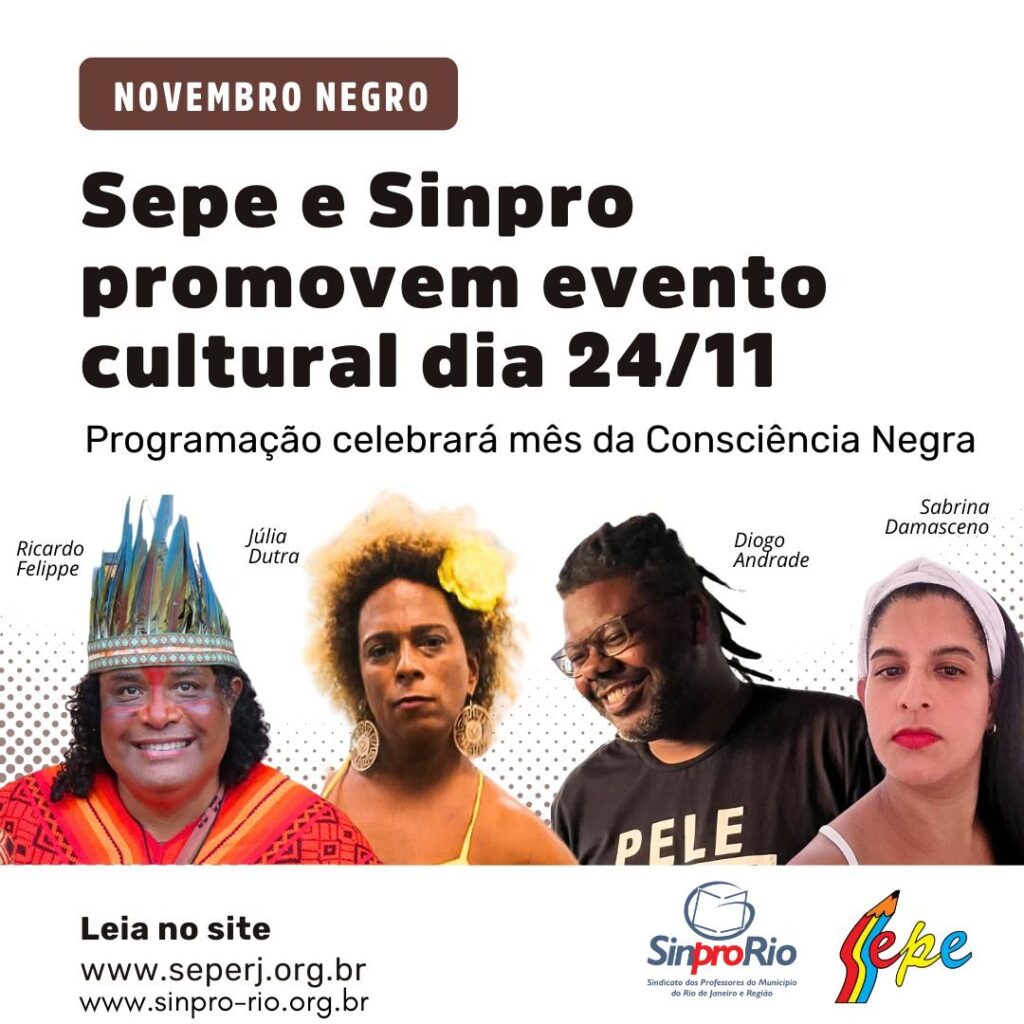 Celebração do Mês da Consciência Negra e Memória dos Ancestrais: 24/11, às 18h30!