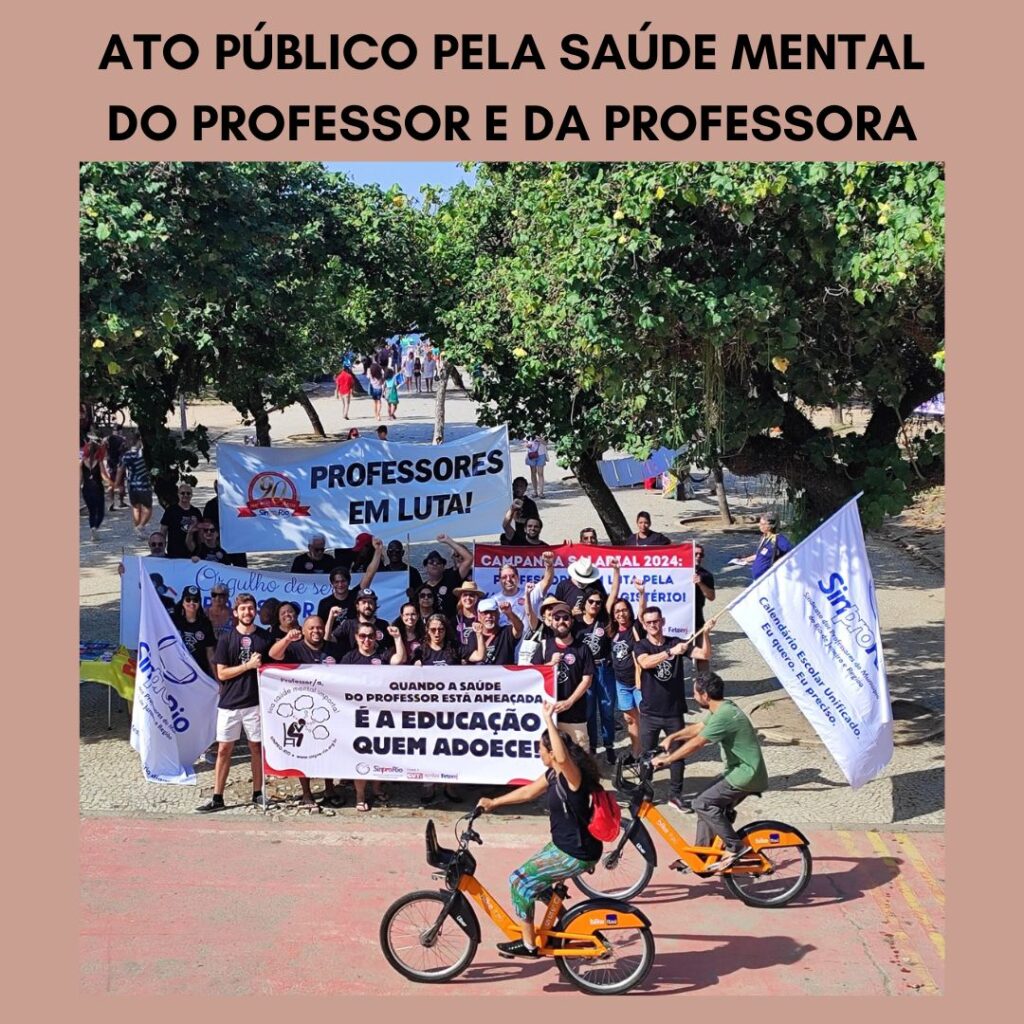 Aterro do Flamengo é palco de Ato pela Saúde Mental do Professor e da Professora