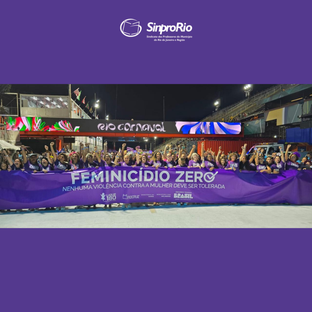 Comissão de Mulheres do Sinpro-Rio na campanha FEMINICÍDIO ZERO
