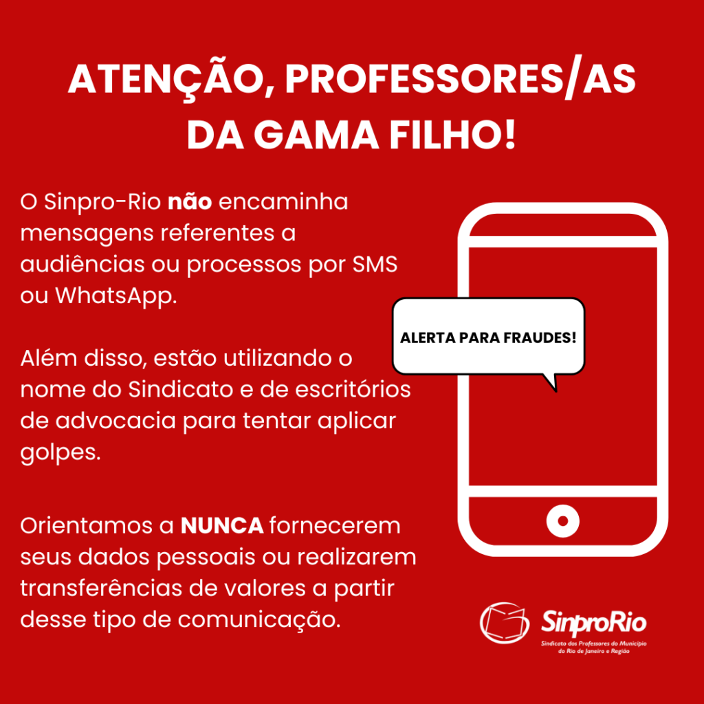PROFESSOR/A, NÃO CAIA EM GOLPES!