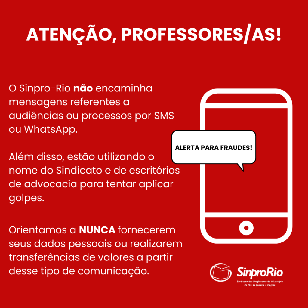 PROFESSOR/A, NÃO CAIA EM GOLPES!