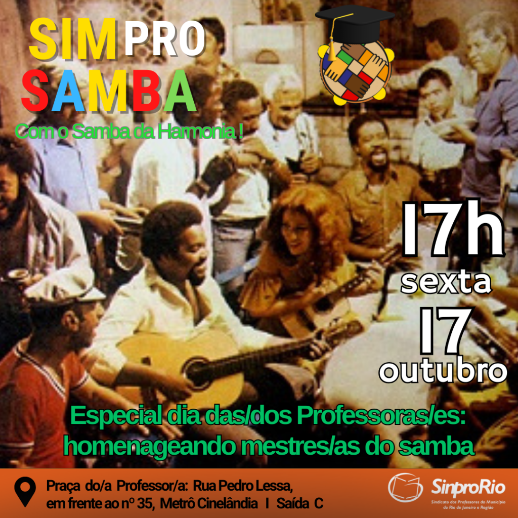 Sim pro Samba: dia 17/10, a partir das 17h!