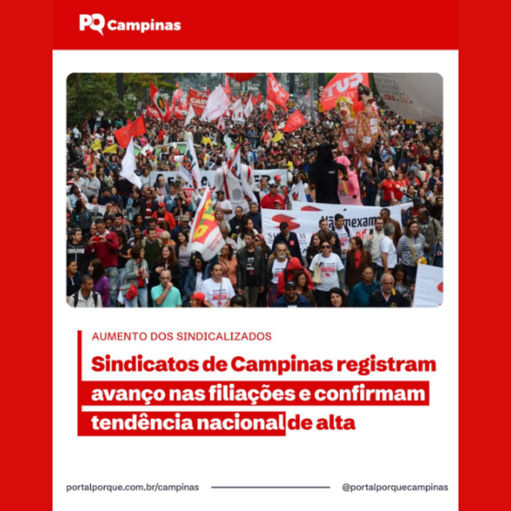 AUMENTO DE SINDICALIZADOS