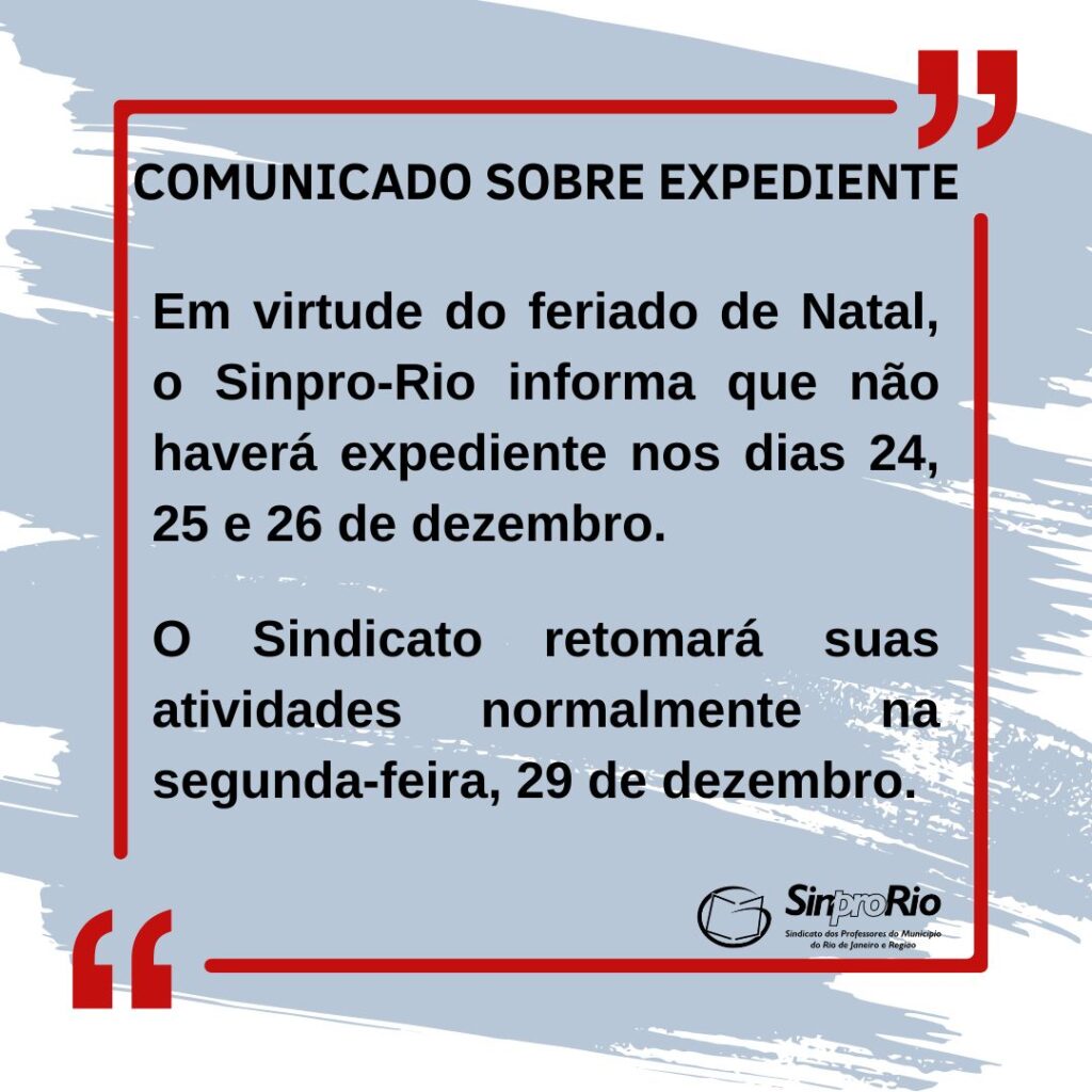Comunicado sobre expediente!