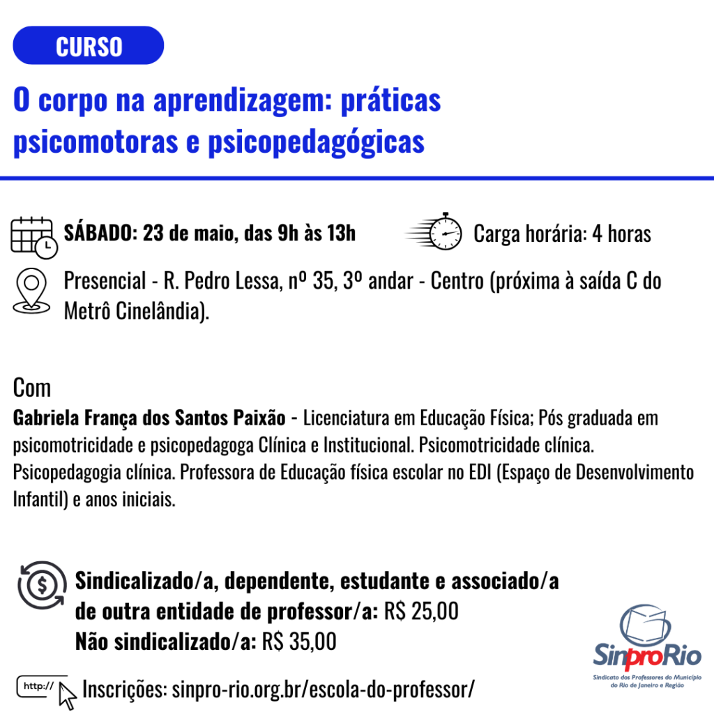 [2026/1] O corpo na aprendizagem: práticas psicomotoras e psicopedagógicas