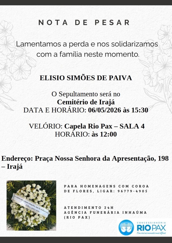 Nota de pesar: Elisio Simões