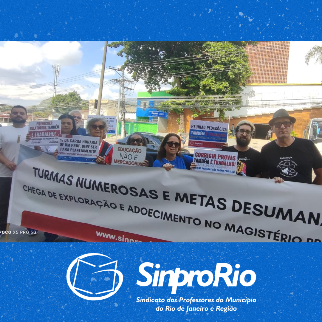 Camp. Salarial 2026 – Sinpro-Rio realiza ato público em Santíssimo