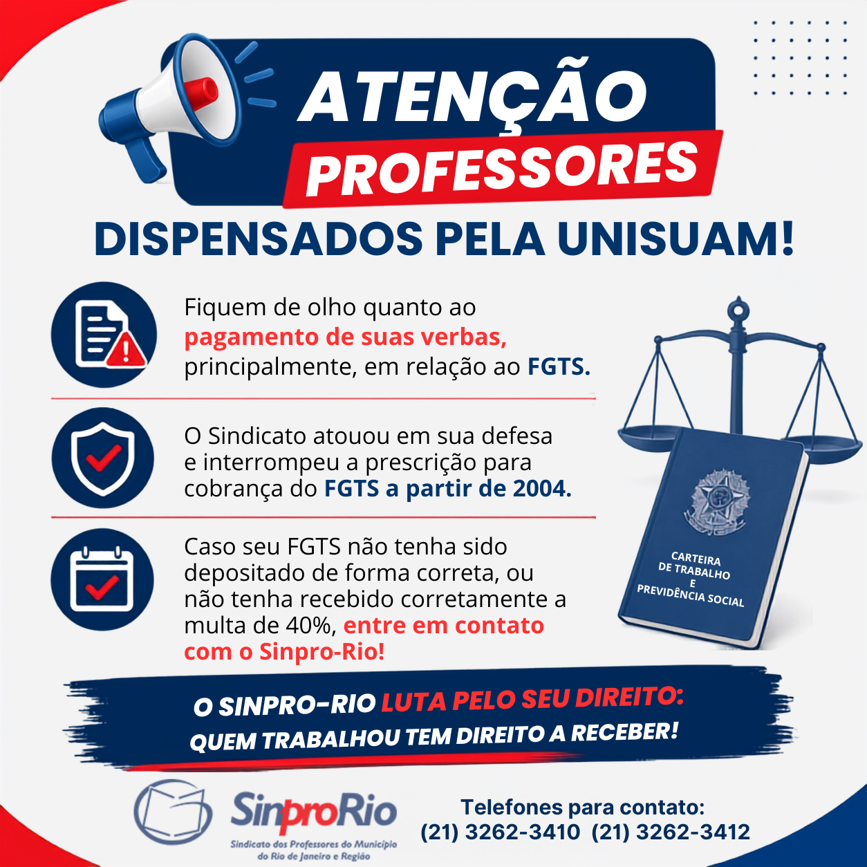 Atenção Professores e Professoras da Unisuam!