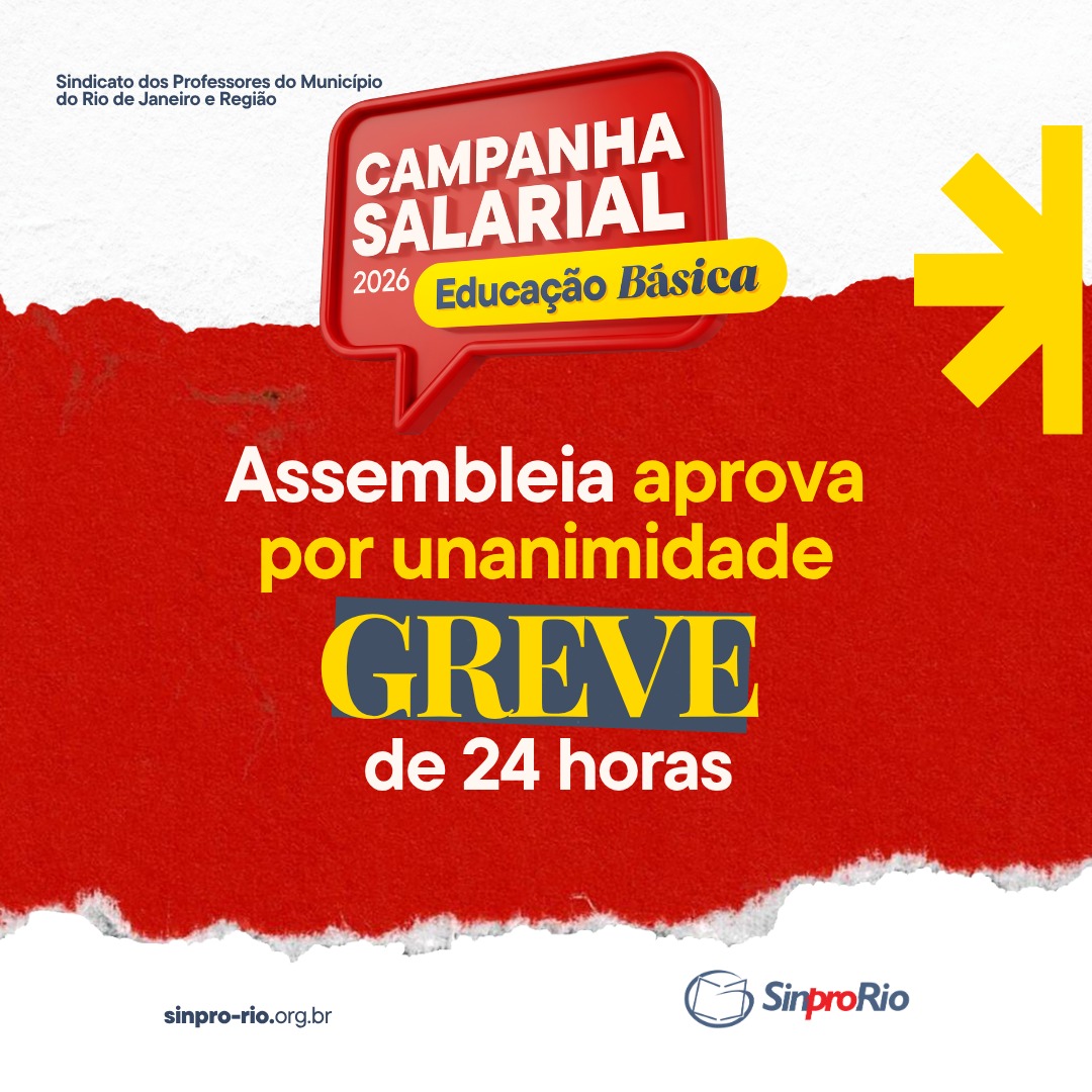 Campanha Salarial – Educação Básica: Assembleia aprova por unanimidade GREVE de 24 horas