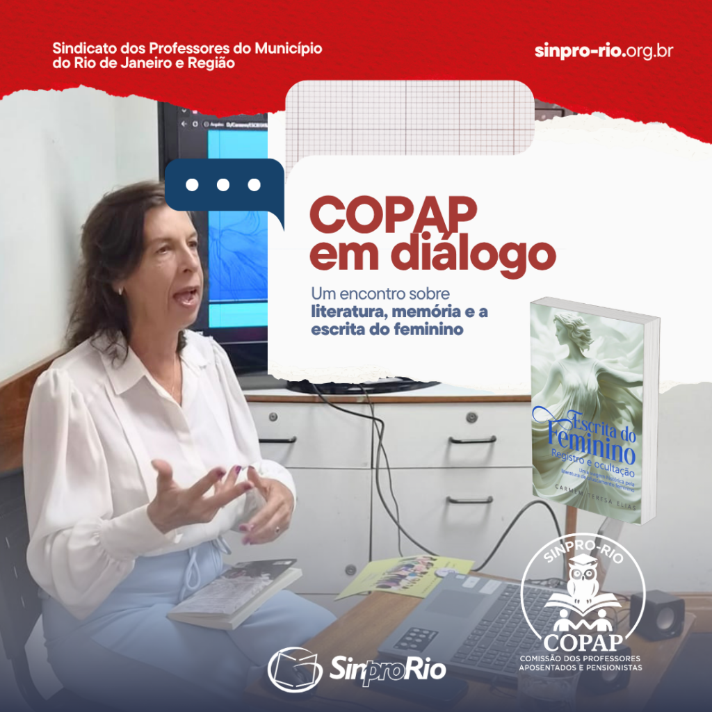 COPAP promove roda de conversa com escritora Carmem Teresa Elias sobre o apagamento das mulheres na literatura