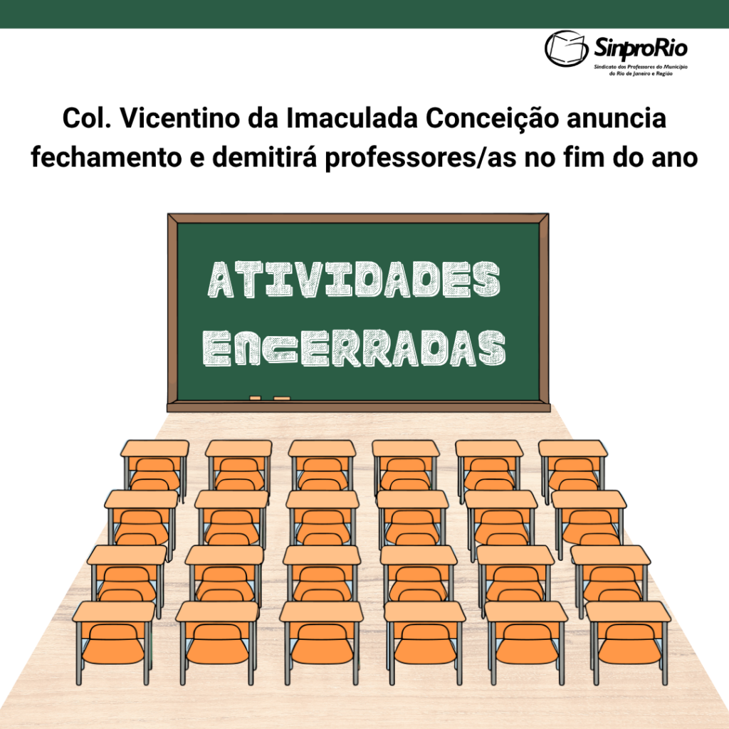 Col. Imaculada Conceição, de Botafogo, anuncia fechamento e demitirá professores/as no fim do ano