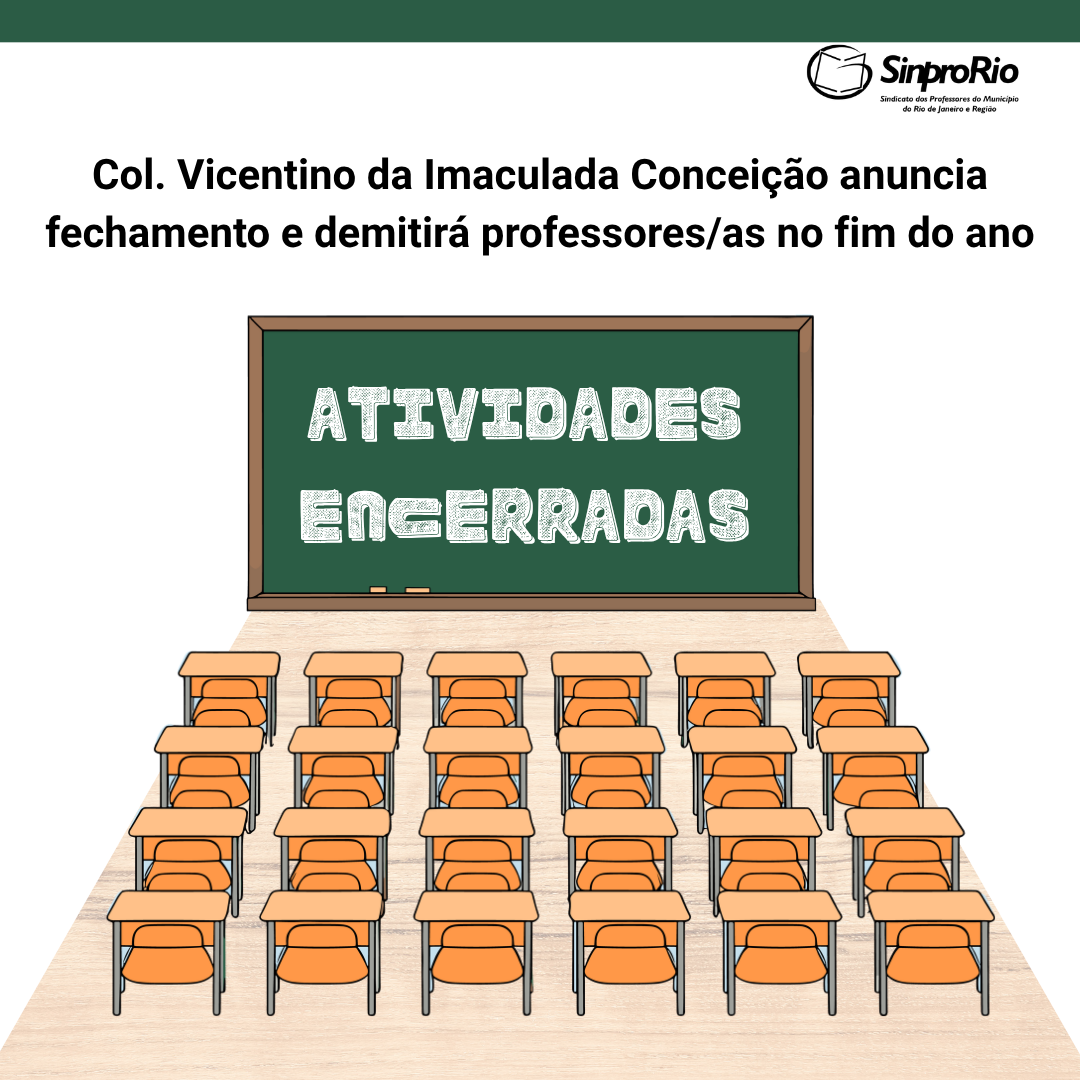 Col. Imaculada Conceição, de Botafogo, anuncia fechamento e demitirá professores/as no fim do ano